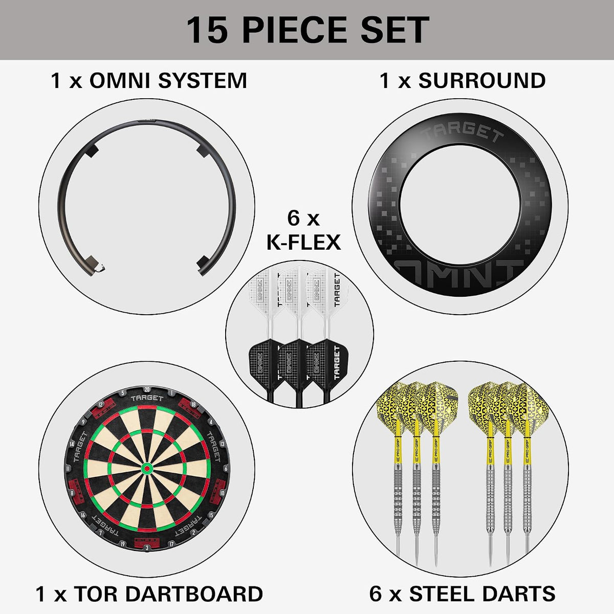 Omni Auto Scoring Camera System Surround LED Light | Automatic Scorer, Magnetic Dartboard Ring Lighting, Records Dart Scores, Fits All Dartboards | Ultimate Home Bundle