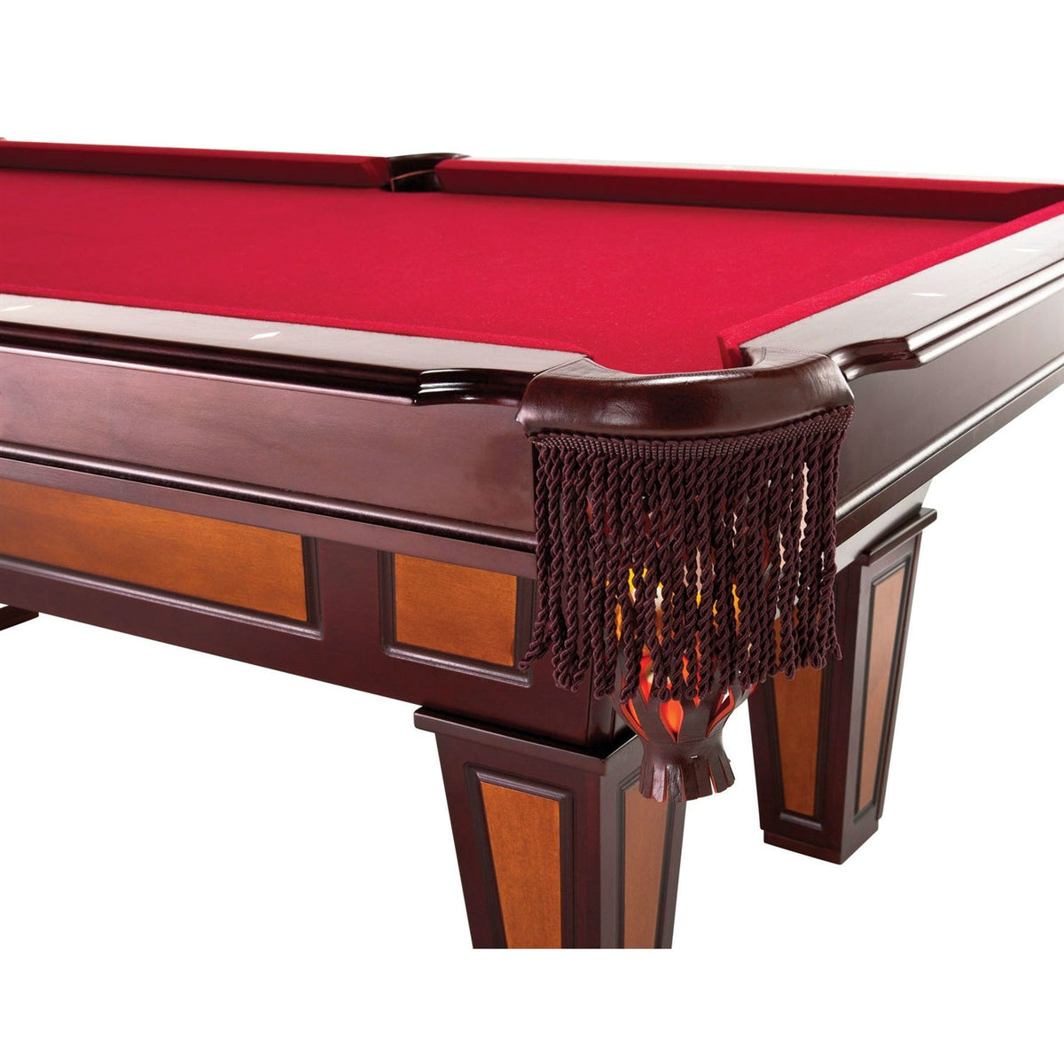 7-Foot Pool Table with Burgundy Wool Cloth & Accuslate Surface