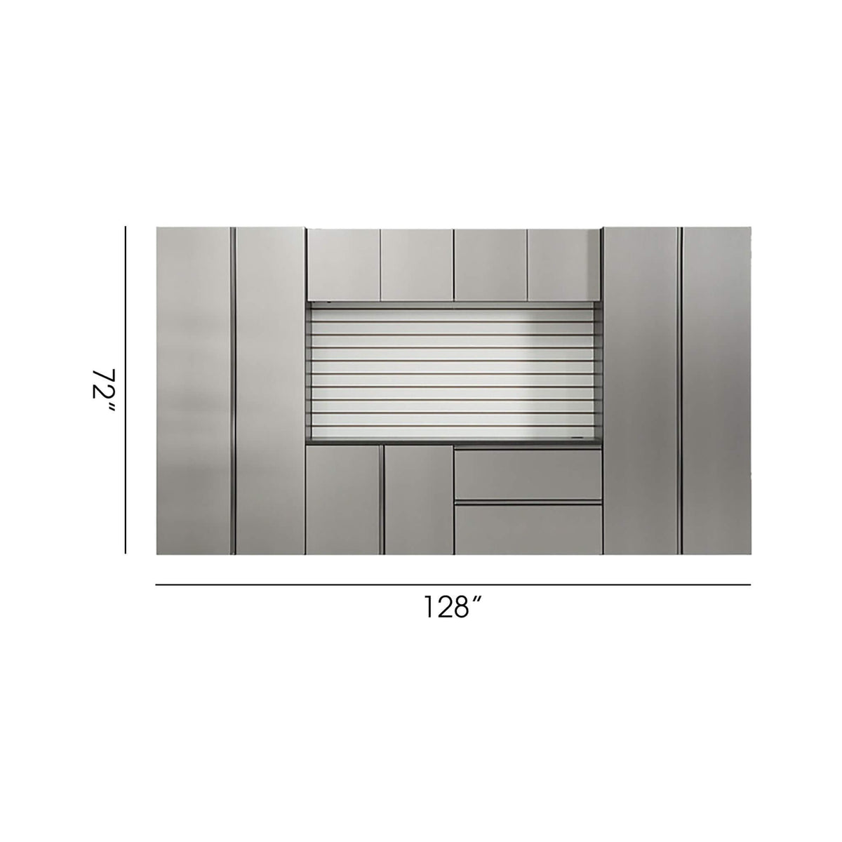 Heavy-Duty Wall-Mounted Garage Cabinet Set – Metallic Gray (SAK24368)