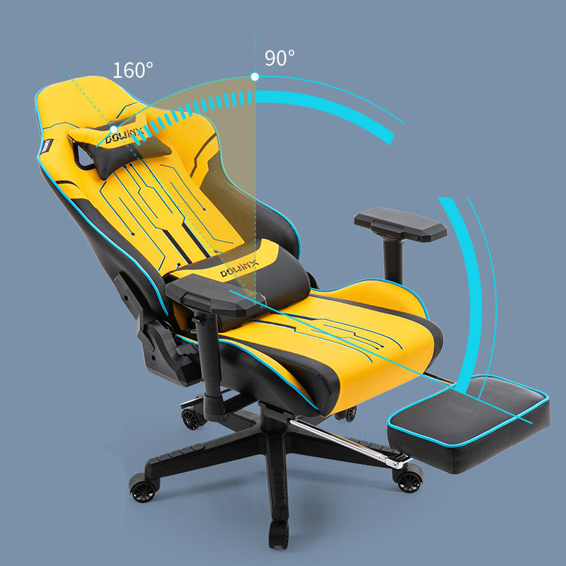 Leather Gaming Chair with 4D Adjustable Armrests