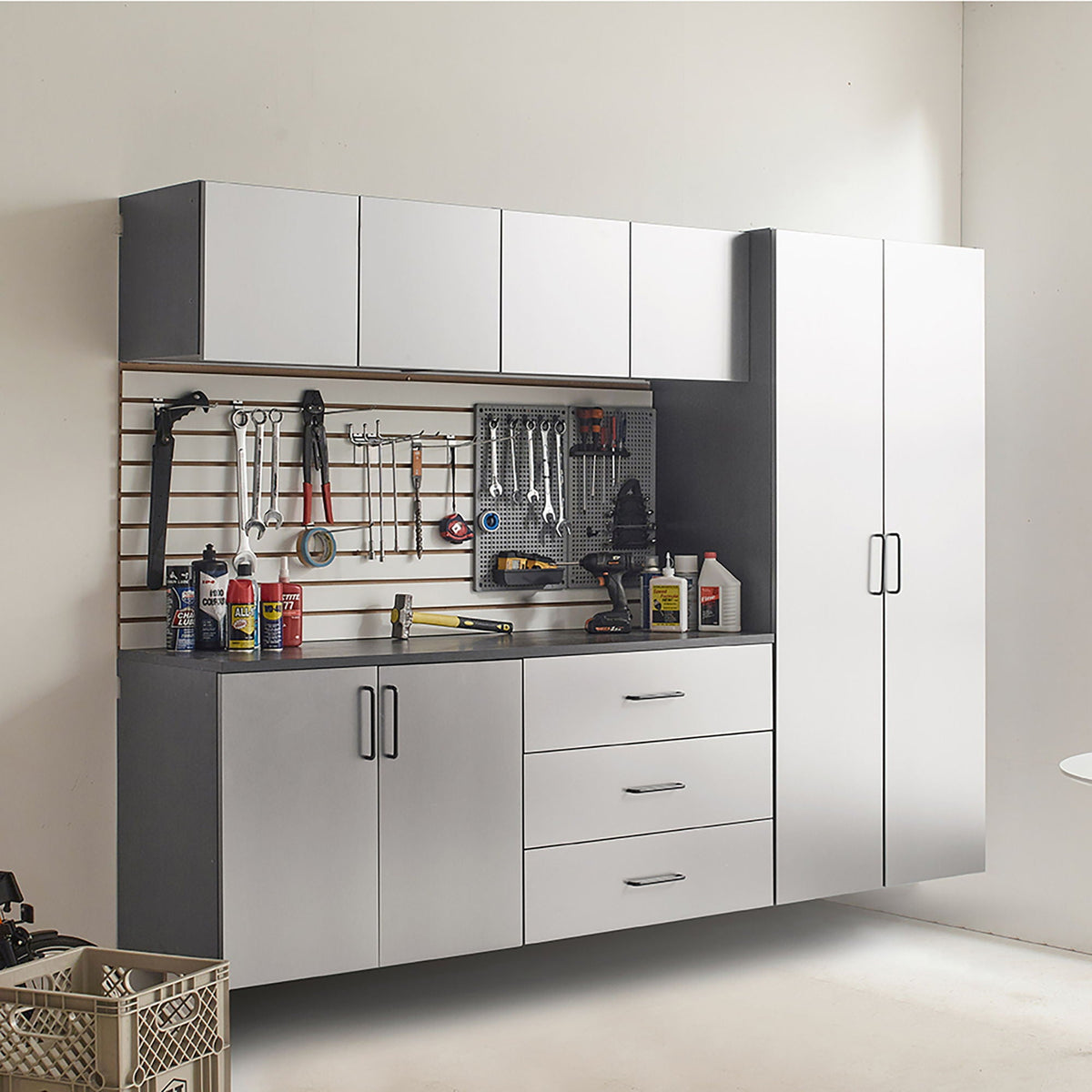 Astro Series Garage Cabinet Set B – Metallic Gray