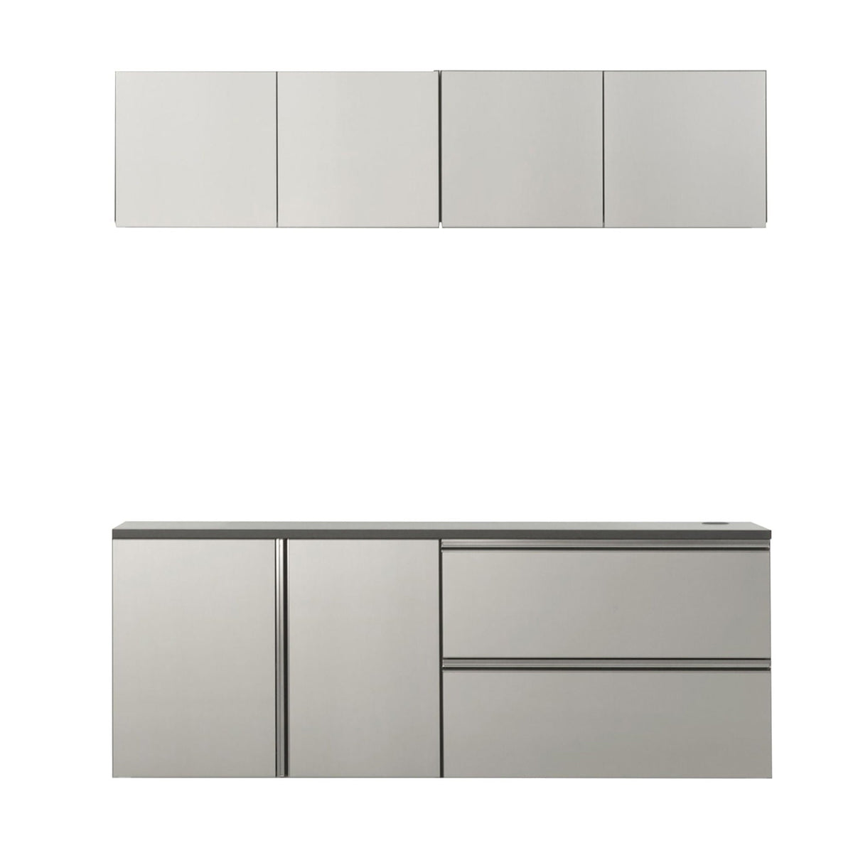 Nova Series Wall-Mounted Garage Cabinet Set C – Metallic Gray