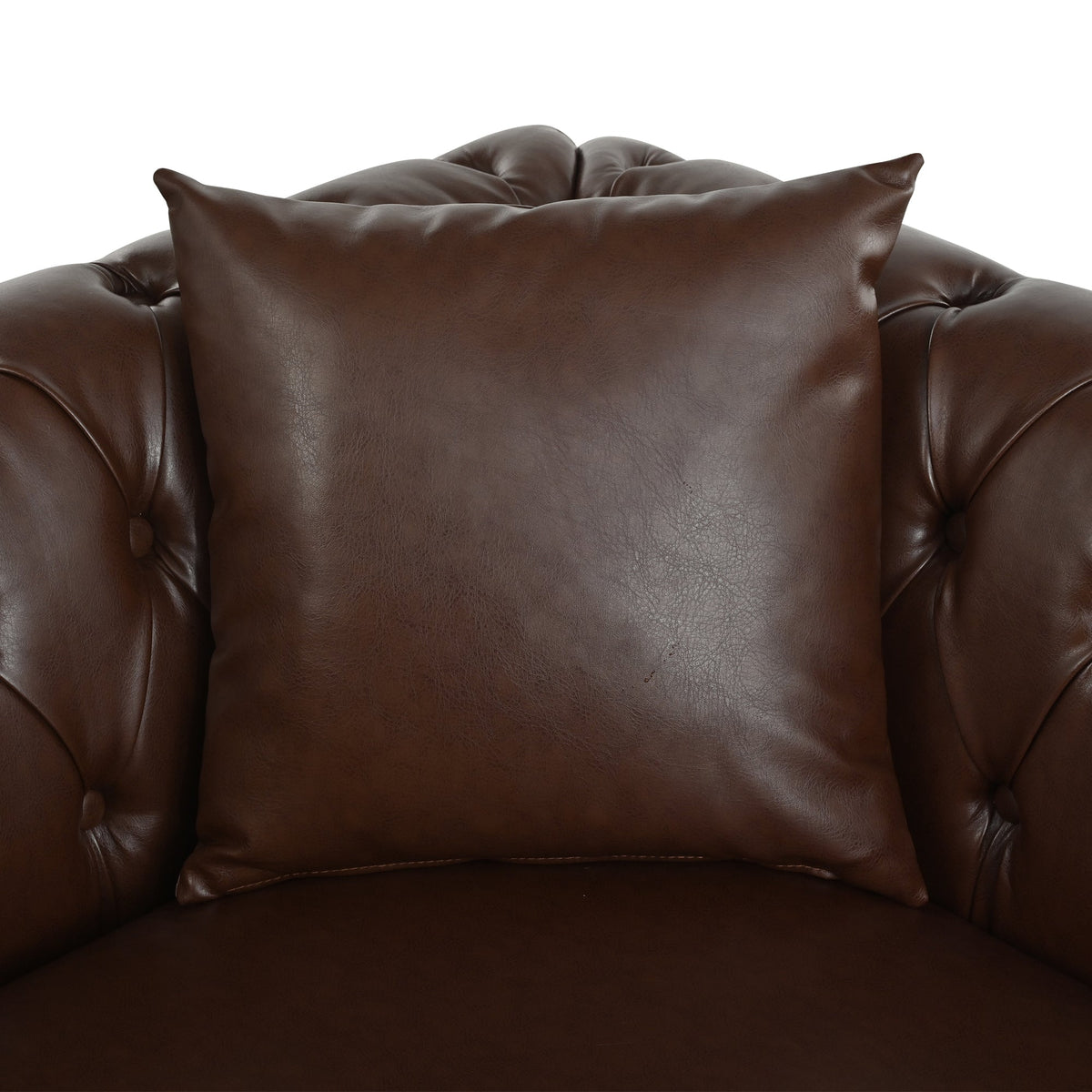 Man Cave 5-Seat Sectional Sofa with Dark Brown PU Leather