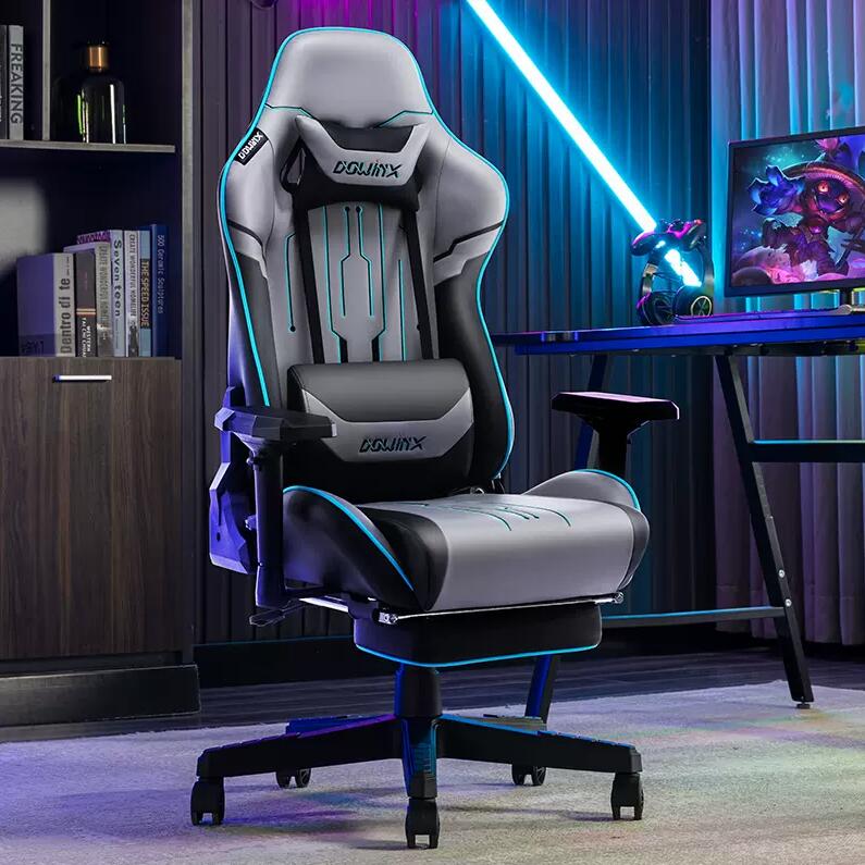 Leather Gaming Chair with 4D Adjustable Armrests
