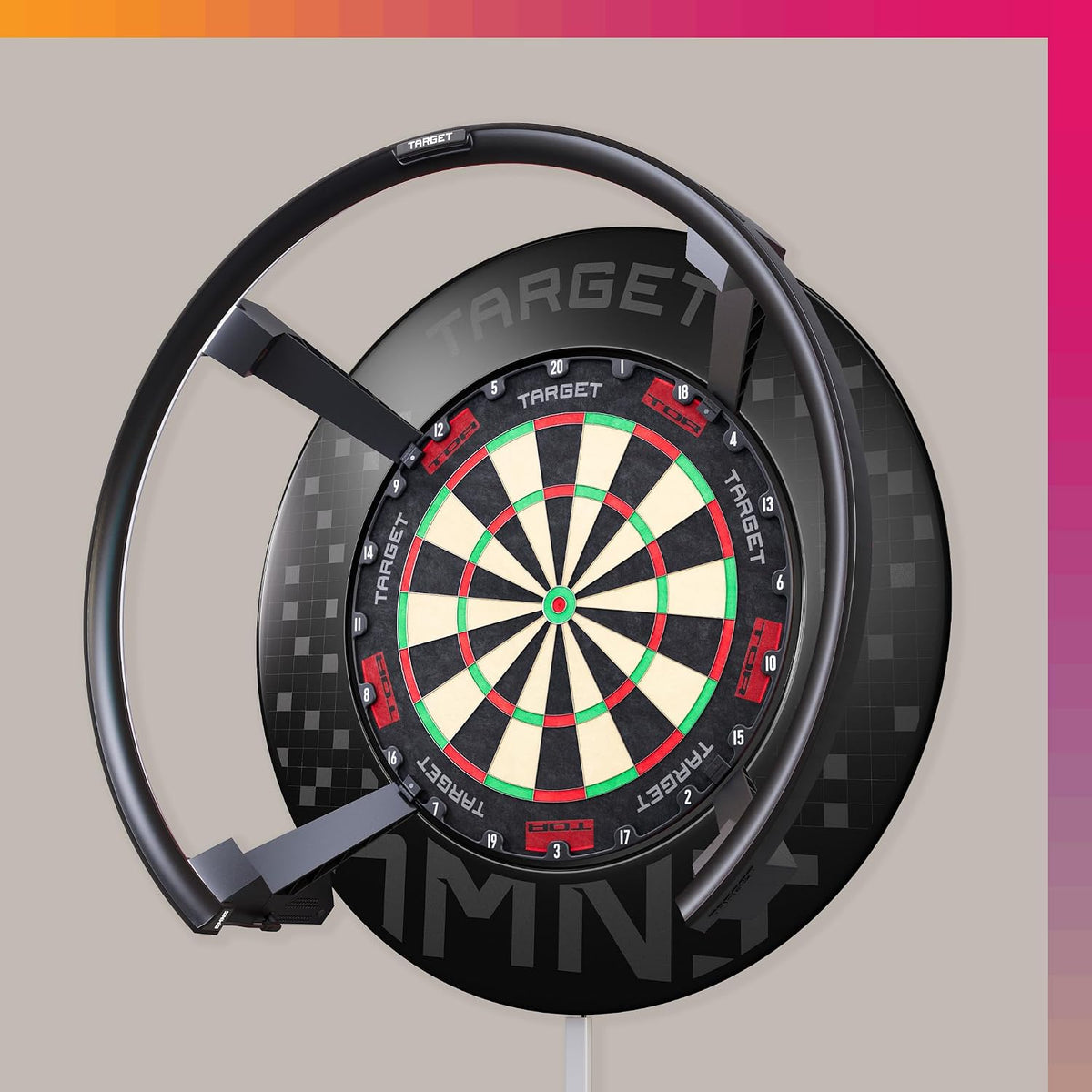 Omni Auto Scoring Camera System Surround LED Light | Automatic Scorer, Magnetic Dartboard Ring Lighting, Records Dart Scores, Fits All Dartboards | Ultimate Home Bundle