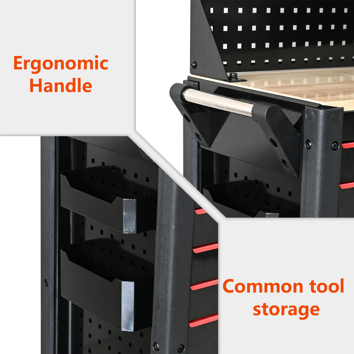 19-Drawer Heavy-Duty Mobile Tool Cart with Locking Wheels