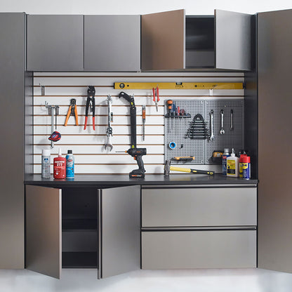 Nova Series Wall-Mounted Garage Cabinet Set C – Metallic Gray