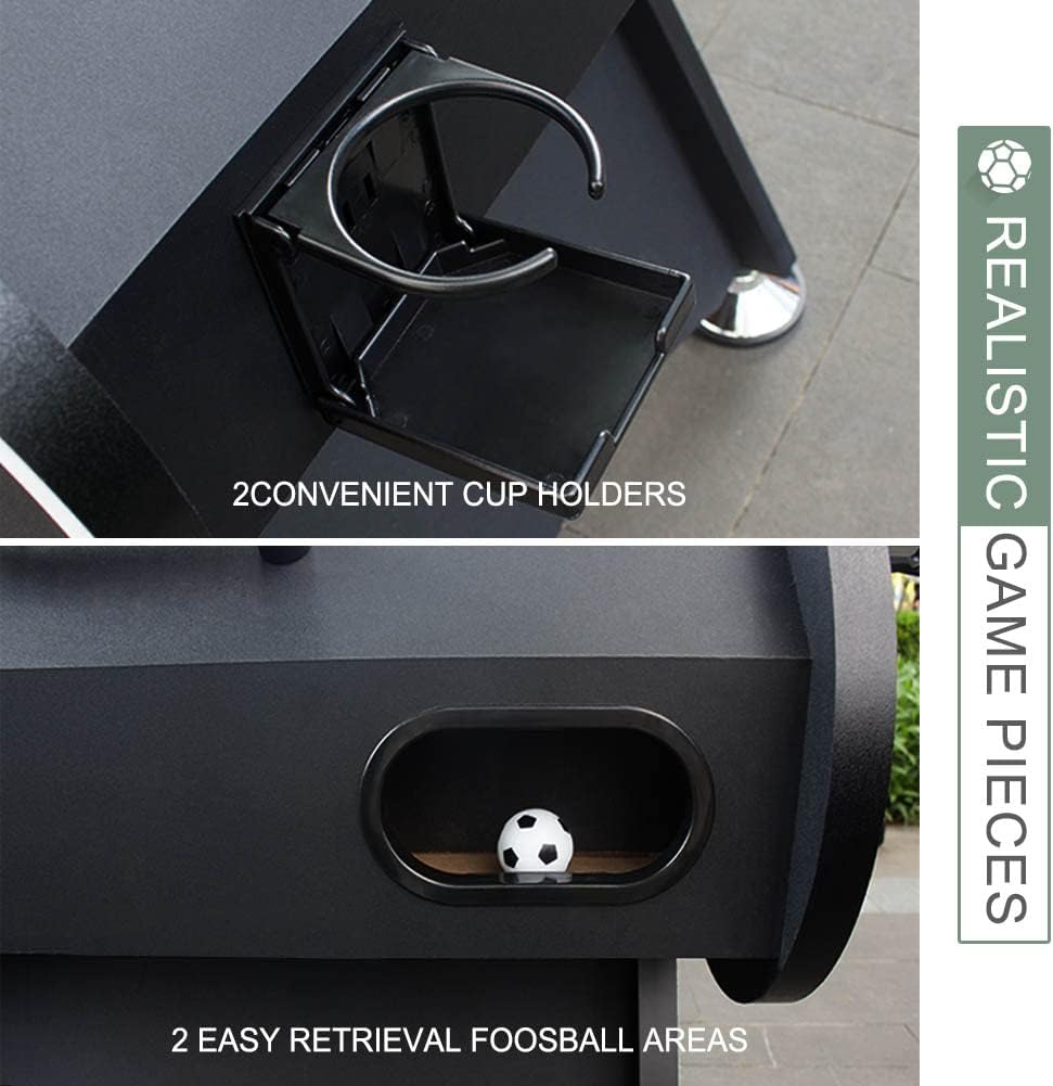 56-Inch Foosball Table with Scorers &amp; Drink Holders