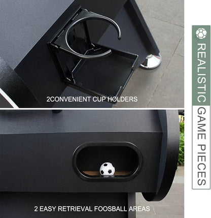 56-Inch Foosball Table with Scorers &amp; Drink Holders