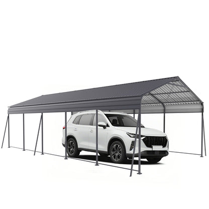 13x26.5-Foot Galvanized Steel Carport – 100 MPH Wind Rating