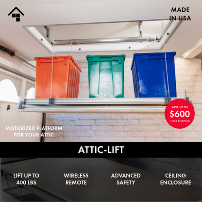Motorized Attic Lift Platform – 400 lb Capacity