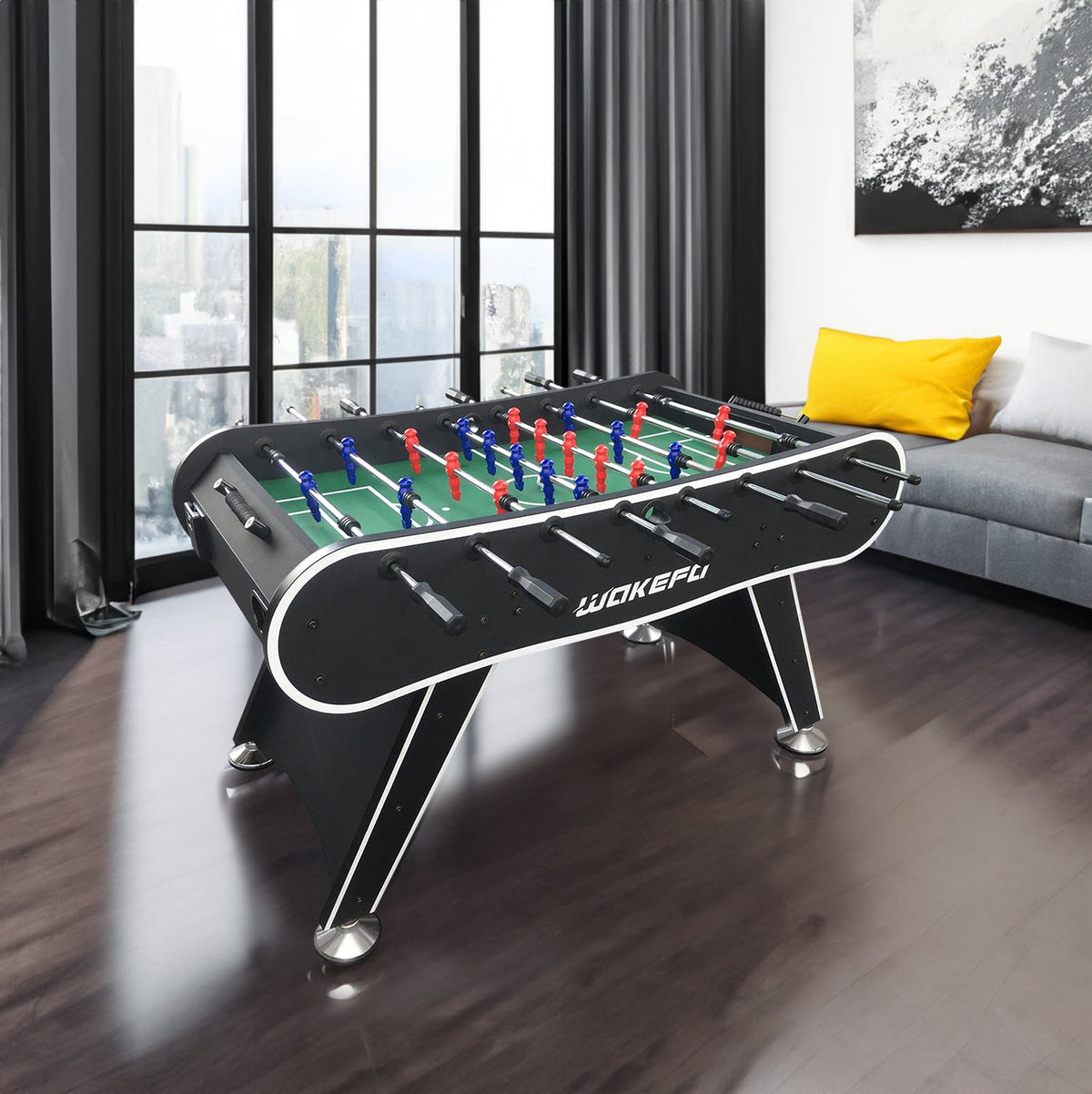 56-Inch Foosball Table with Scorers &amp; Drink Holders