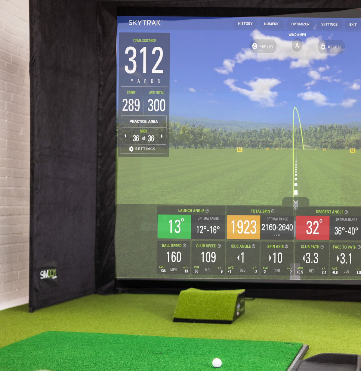 GolfBays SimBox Golf Hitting Enclosure with PRO+ Impact Screen