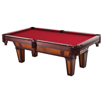 7-Foot Pool Table with Burgundy Wool Cloth &amp; Accuslate Surface