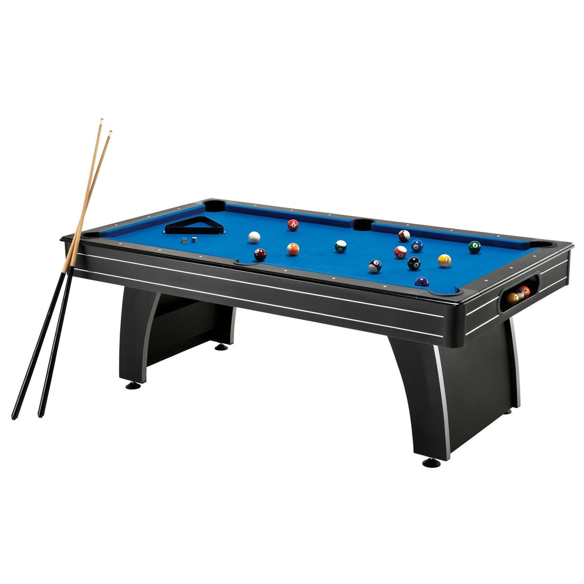 7-Foot Billiard Table with Ball Return & Accessories