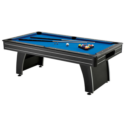 7-Foot Billiard Table with Ball Return & Accessories