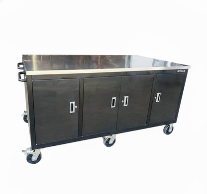 GTools 71-Inch Garage Island Workbench with 15 Drawers