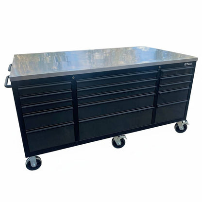 GTools 71-Inch Garage Island Workbench with 15 Drawers