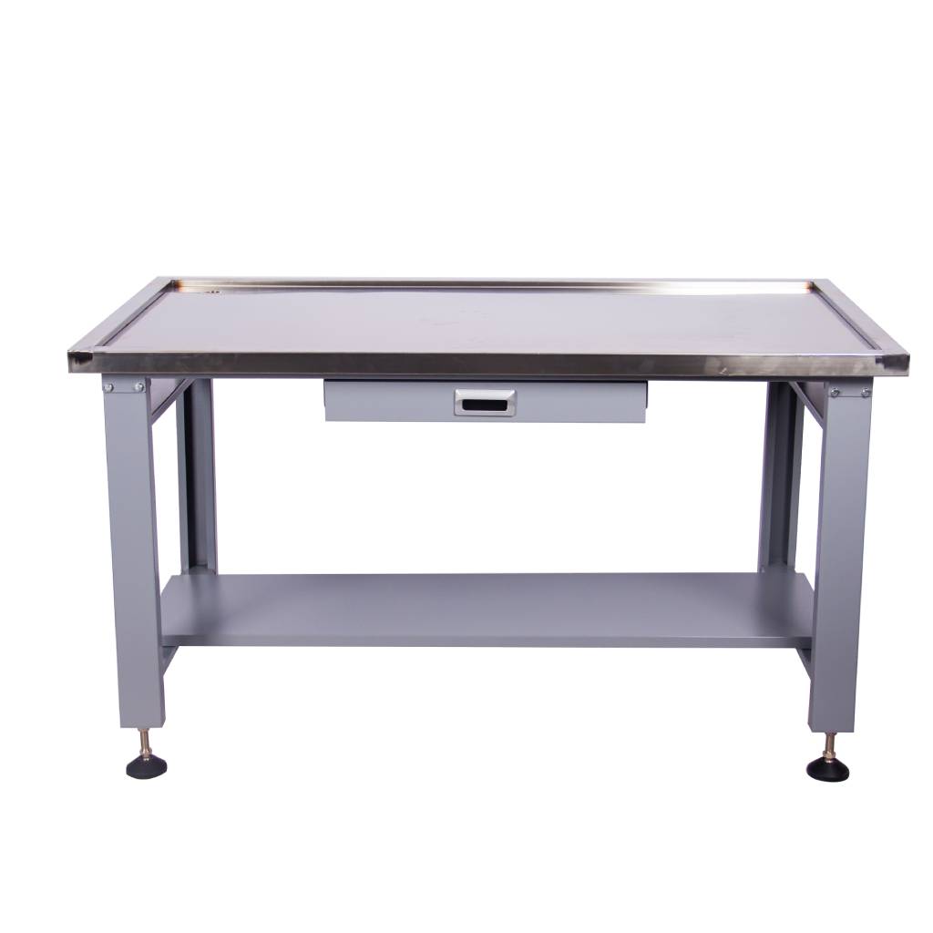 59-Inch Mechanics Workbench with Stainless Steel Top & Drain