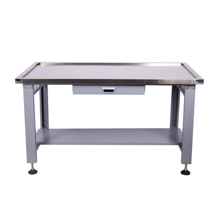 59-Inch Mechanics Workbench with Stainless Steel Top & Drain