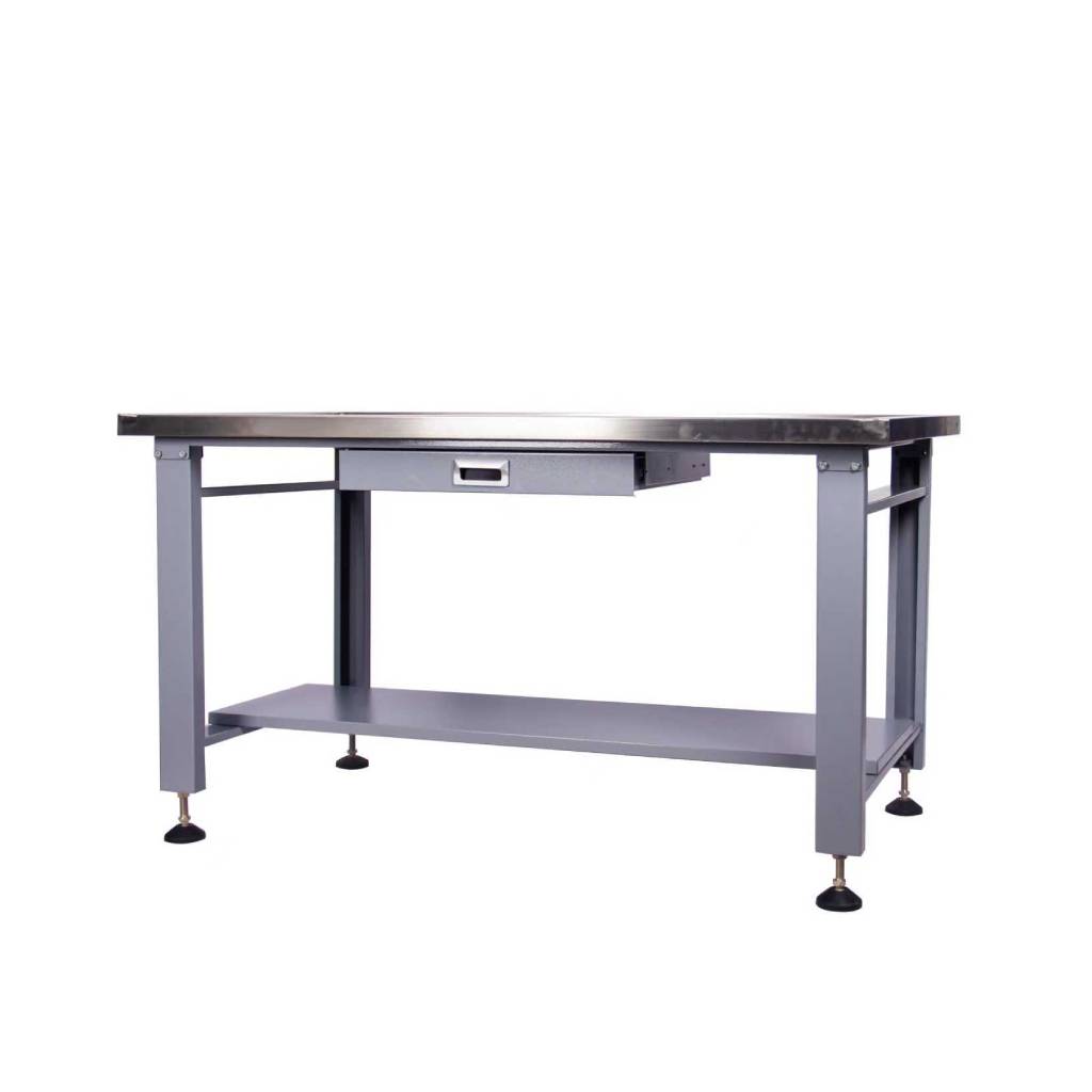 59-Inch Mechanics Workbench with Stainless Steel Top & Drain