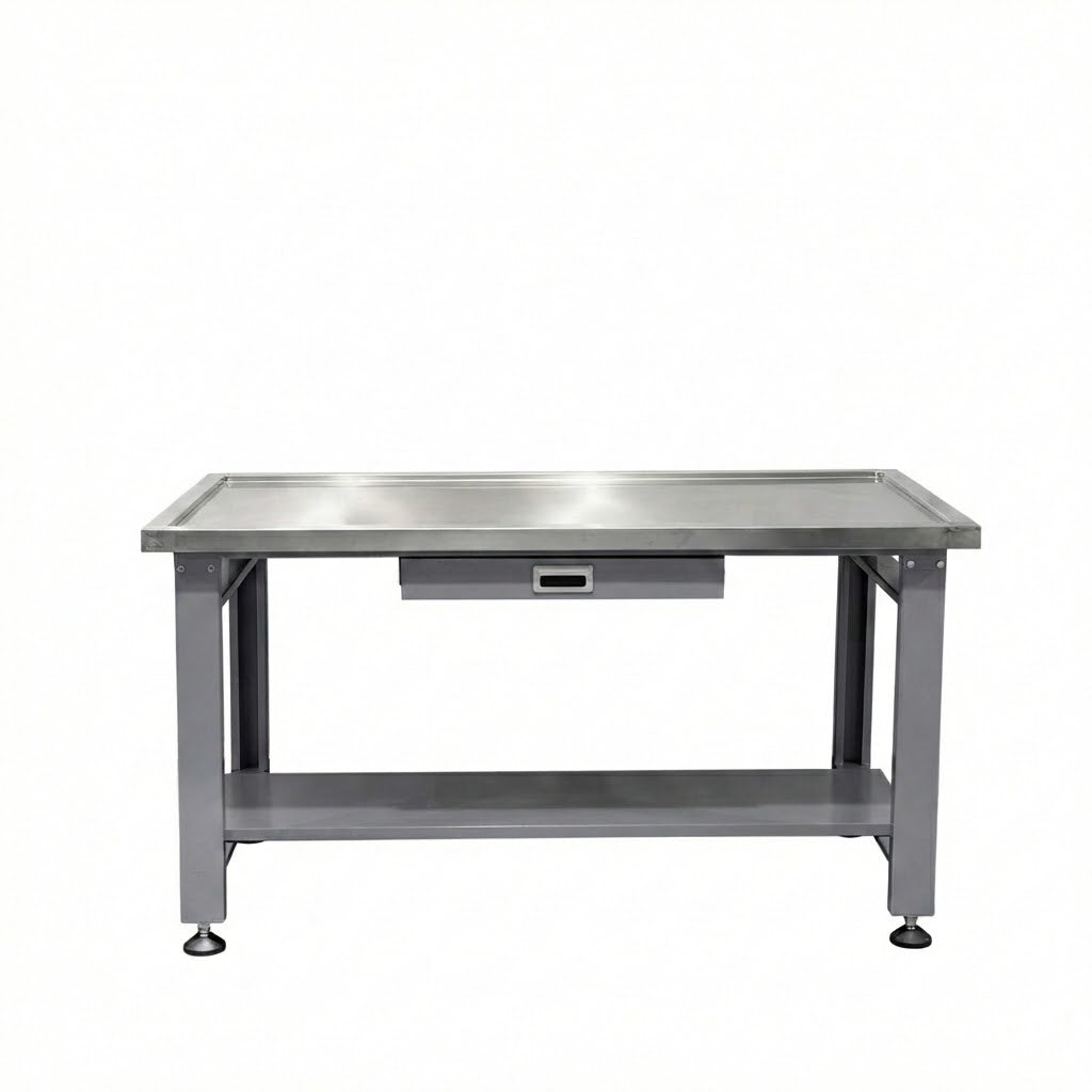 59-Inch Mechanics Workbench with Stainless Steel Top & Drain