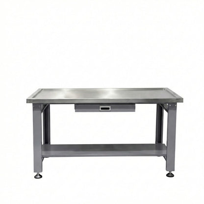 59-Inch Mechanics Workbench with Stainless Steel Top & Drain