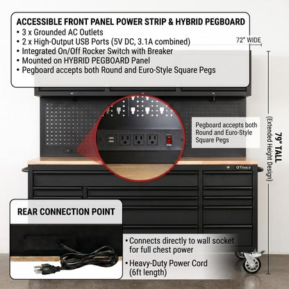 GTools Overhead Pro 72-Inch Rolling Tool Chest
