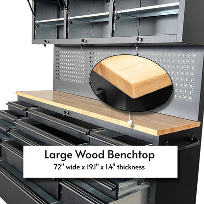 GTools GT7218 72-Inch Rolling Tool Chest Workstation