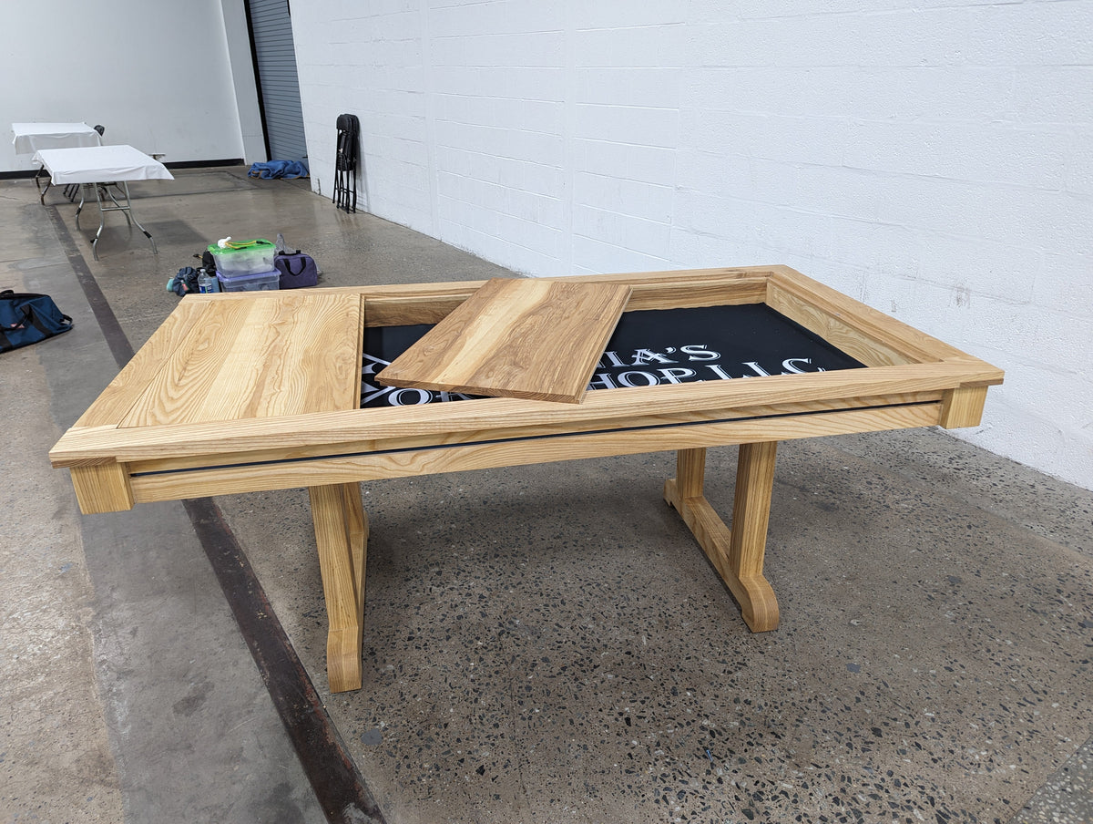 Premium Solid Hardwood Gaming Table with 36 x 72-Inch Play Area