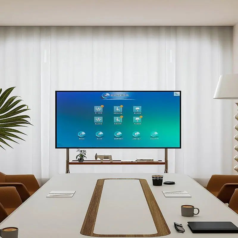 Double-Layer Mobile TV Floor Stand for 32–75 Inch TVs