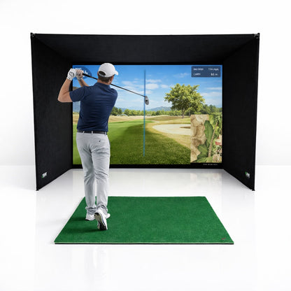GolfBays SimBox Golf Hitting Enclosure with PRO+ Impact Screen