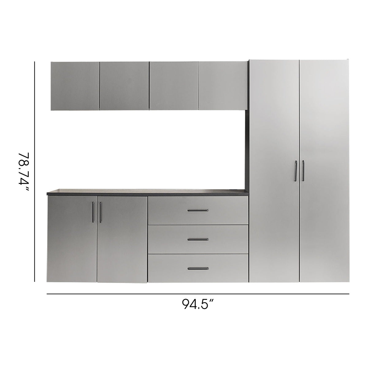 Astro Series Garage Cabinet Set B – Metallic Gray