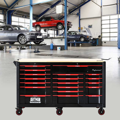 19-Drawer Heavy-Duty Mobile Tool Cart with Locking Wheels
