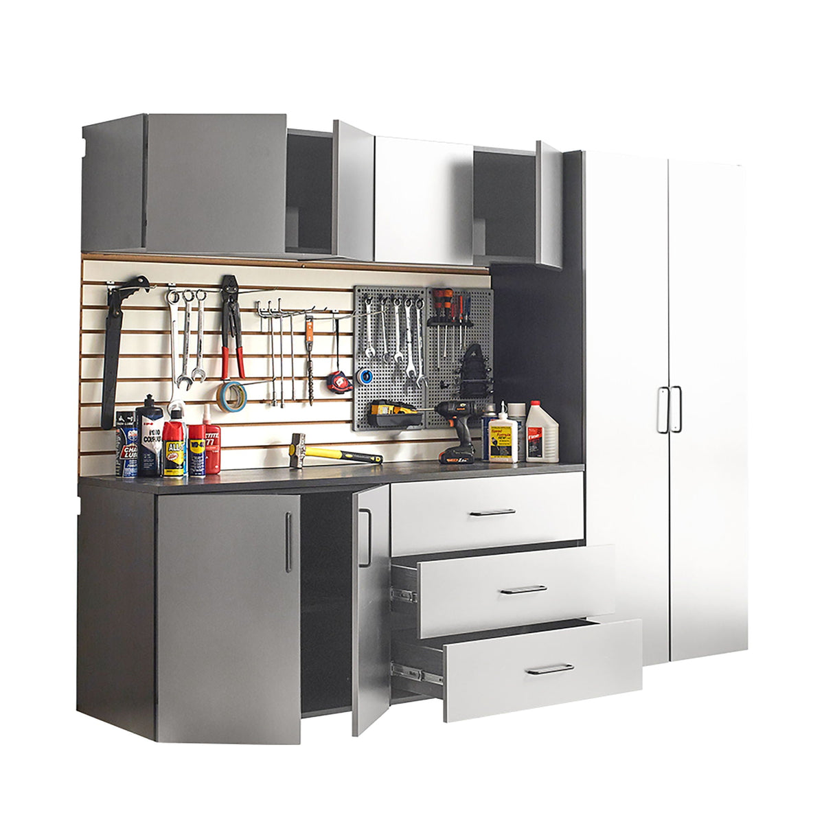 Astro Series Garage Cabinet Set B – Metallic Gray