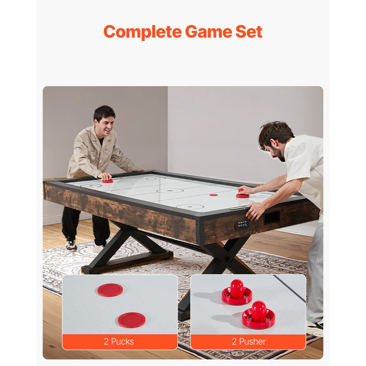 84-Inch Air Hockey Table with Electronic Scorer