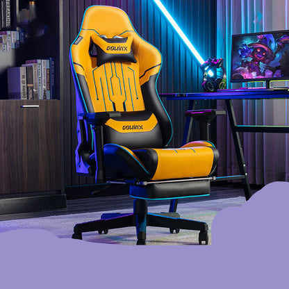Leather Gaming Chair with 4D Adjustable Armrests