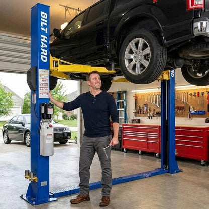12,000 lb 2-Post Car Lift – 220V 4HP Hydraulic Lift