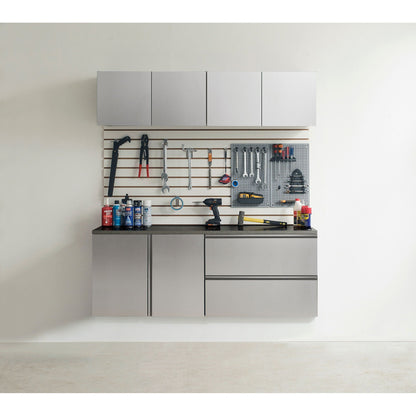 Nova Series Wall-Mounted Garage Cabinet Set C – Metallic Gray