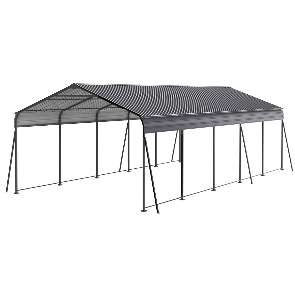 13x26.5-Foot Galvanized Steel Carport – 100 MPH Wind Rating