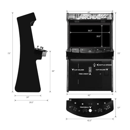 Full-Size 4-Player Commercial Arcade Machine with RGB LED Lighting (SAK35690)