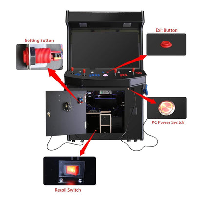 Full-Size 4-Player Commercial Arcade Machine with RGB LED Lighting (SAK35690)