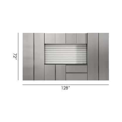 Heavy-Duty Wall-Mounted Garage Cabinet Set – Metallic Gray (SAK24368)