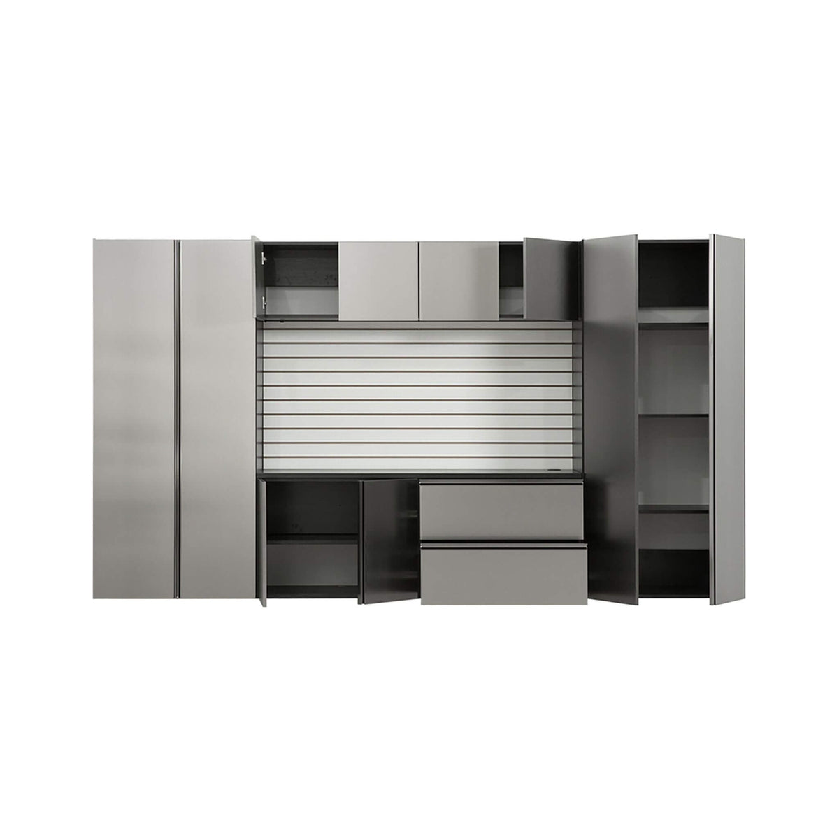 Heavy-Duty Wall-Mounted Garage Cabinet Set – Metallic Gray (SAK24368)