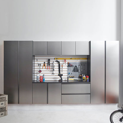 Heavy-Duty Wall-Mounted Garage Cabinet Set – Metallic Gray (SAK24368)