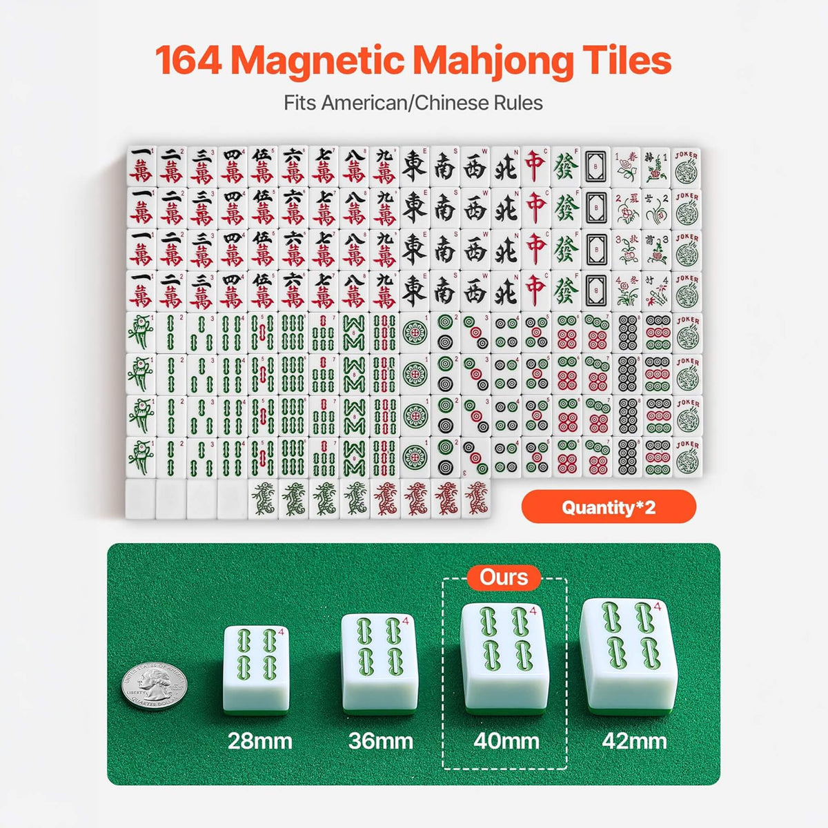 Automatic Foldable Mahjong Table with 164 Tiles