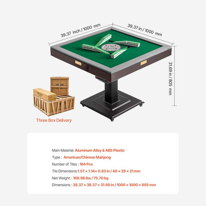 Automatic Foldable Mahjong Table with 164 Tiles