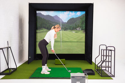 GolfBays SimBox Golf Hitting Enclosure with PRO+ Impact Screen