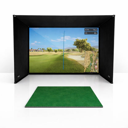 GolfBays SimBox Golf Hitting Enclosure with PRO+ Impact Screen